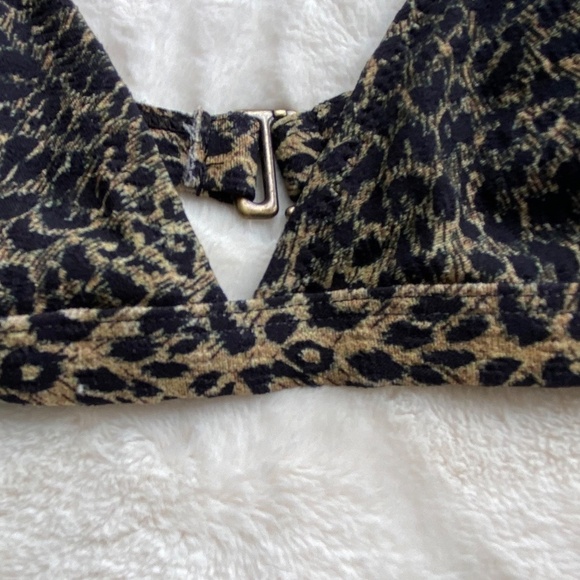 New! Free People Thrills Animal wayward triangle string bikini top 14782 - Picture 7 of 12